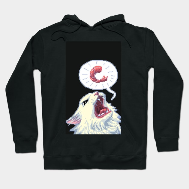 8-bit Shrimpin' Thurston the cat Hoodie by vikatarasyuk